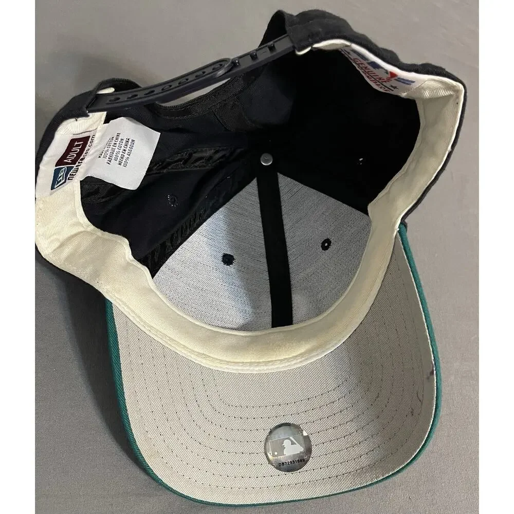 Seattle Mariners New Era Snapback Hat Black Teal Compass Logo Adult